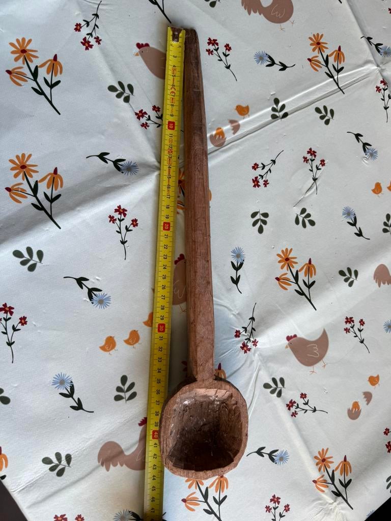 Grote decoratie houten lepel, Ophalen of Verzenden, Zo goed als nieuw, Hout