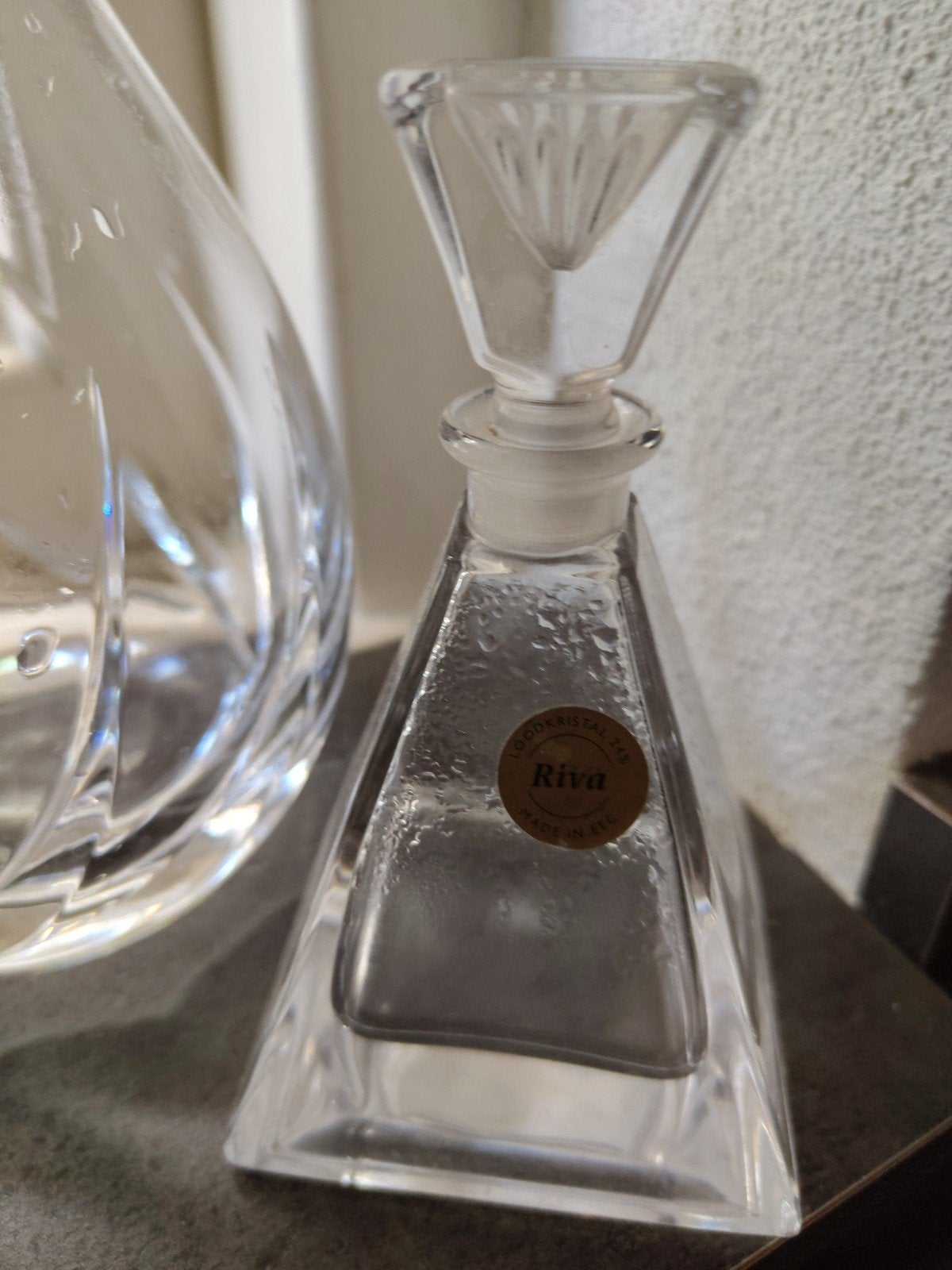 Riva Loodkristal Karaf - Elegante Vierkante Fles, Ophalen of Verzenden