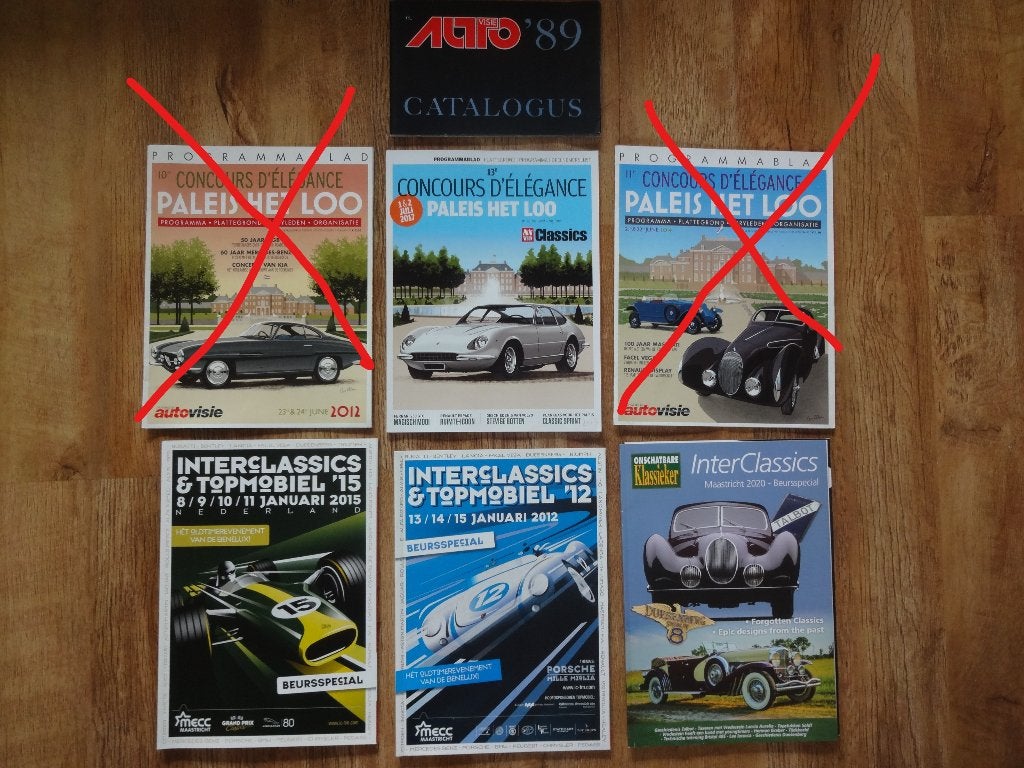 Interclassics 2012 - 2015 - 2020 programmabladen + concours, Ophalen of Verzenden, Zo goed als nieuw