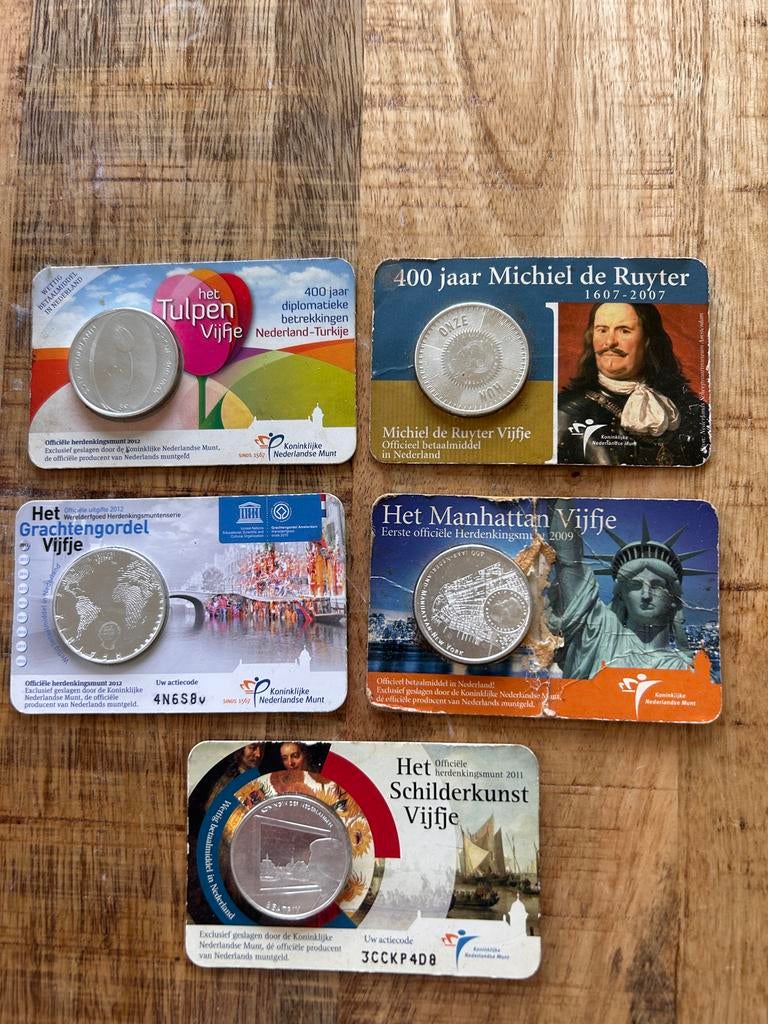 Diverse Nederlandse Herdenkingsmunten (5x) - Nieuw in Verpak, Ophalen of Verzenden, Koningin Beatrix, Euro's, Setje