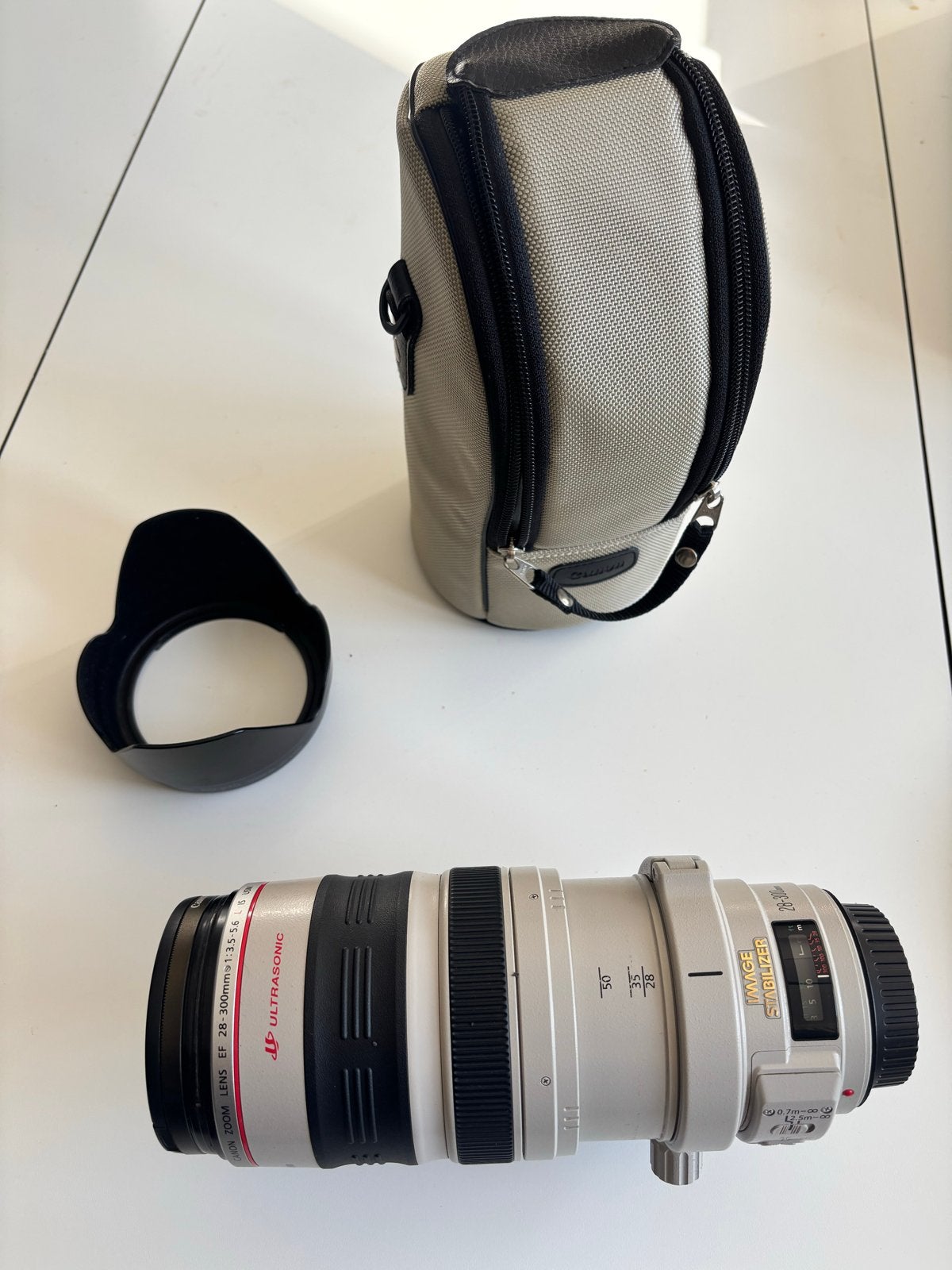Canon EF 28-300mm f/3.5-5.6L IS USM Zoomlens, Canon, Autofocus, Zo goed als nieuw, Canon EF