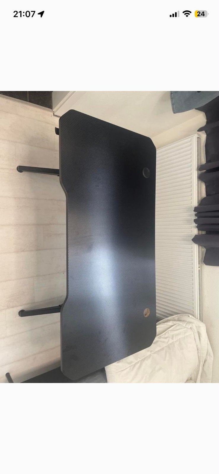 Gaming bureau 120x60 cm - Gebruikt, Ophalen, Zwart, Gebruikt, Spaanplaat of MDF