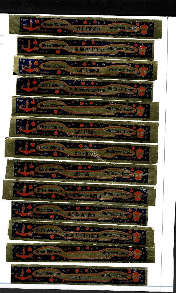 strookjes   Beste Wensen   13 st, Ophalen of Verzenden, Gebruikt, Sigarenbandjes