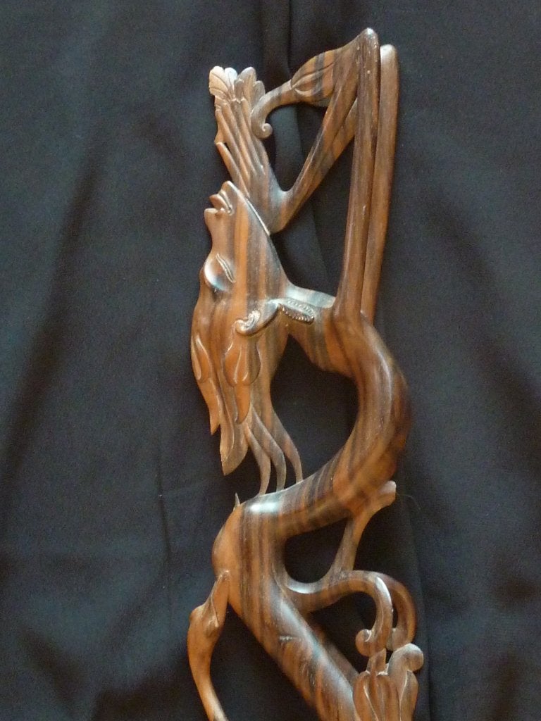 Art Deco, Bali, Balinees beeld, Acintya, Tintya, gesigneerd, Overige onderwerpen, Gemerkt, Beeld, Hout
