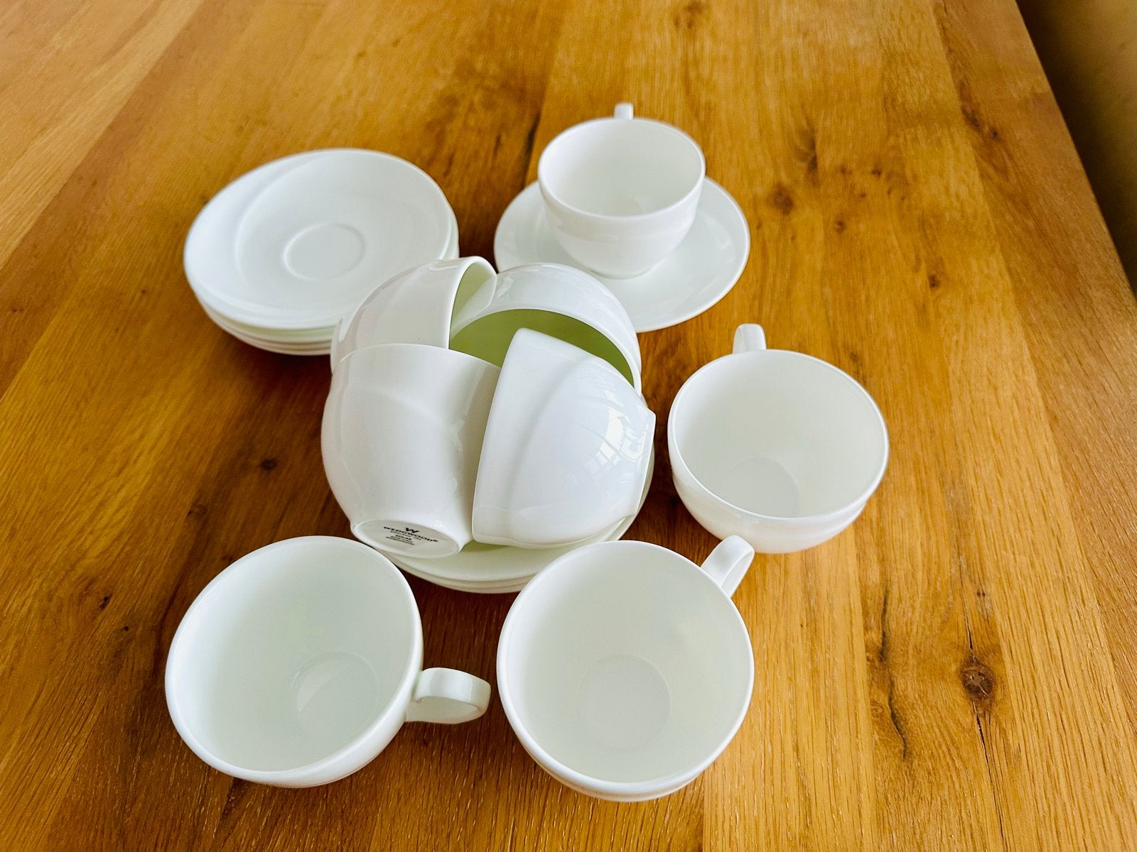 Wedgwood Solar espressokopjes en schoteltjes (8 stuks), Huis en Inrichting, Keuken | Servies, Verzenden, Zo goed als nieuw, Kop(pen) en/of Schotel(s)