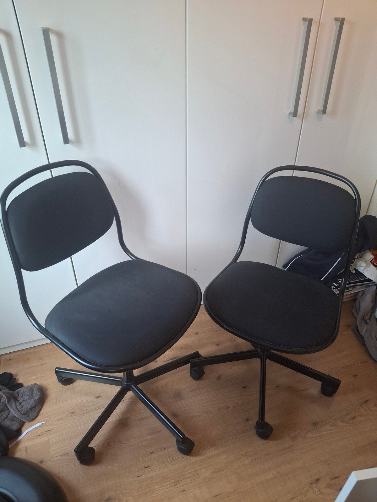 Ikea bureaustoelen zwart - 2 stuks, Ophalen, Gebruikt, Zwart, Bureaustoel