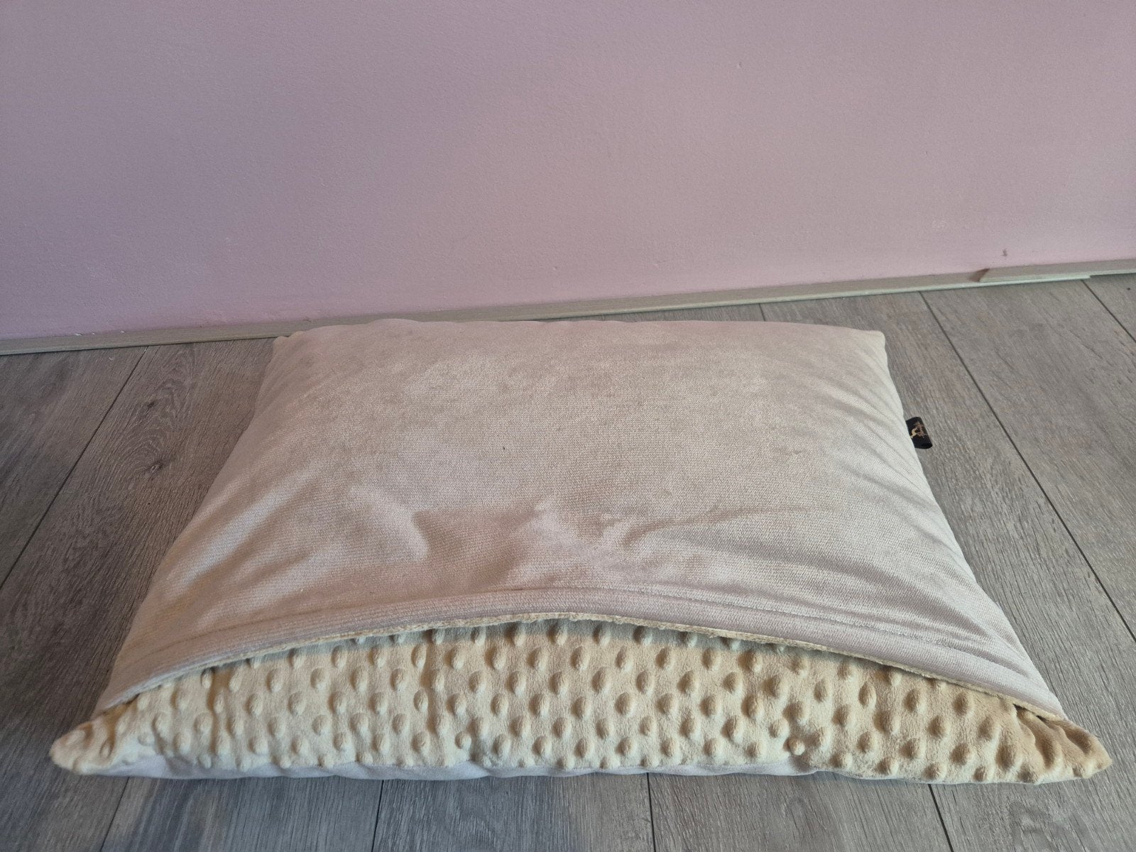 Zacht beige hondenkussen/mand met afneembare hoes, Ophalen of Verzenden, Zo goed als nieuw