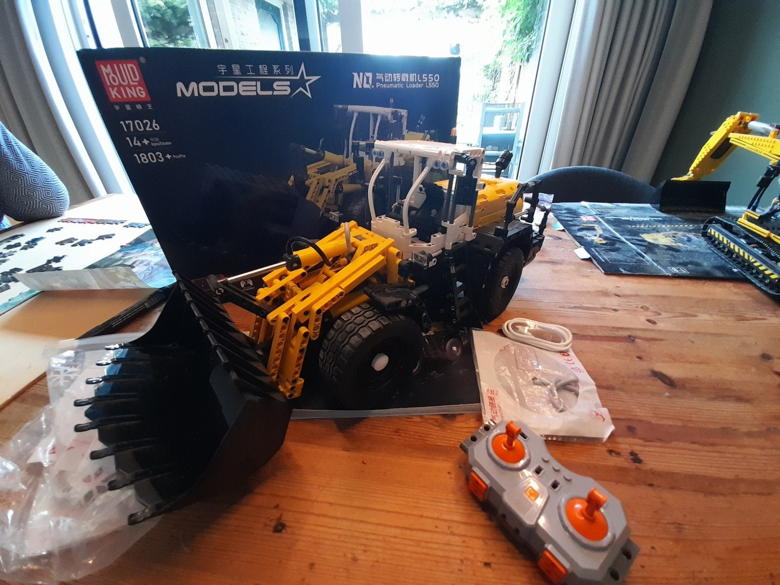 Mould King RC Shovel met afstandsbediening en doos, Elektro, Gebruikt, Ophalen of Verzenden, Onderdeel