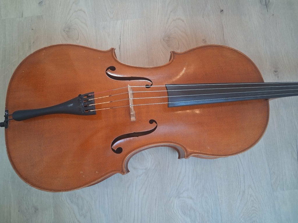 4/4 Duitse handgemaakte cello, Ophalen, Gebruikt, 4/4-cello, Met koffer