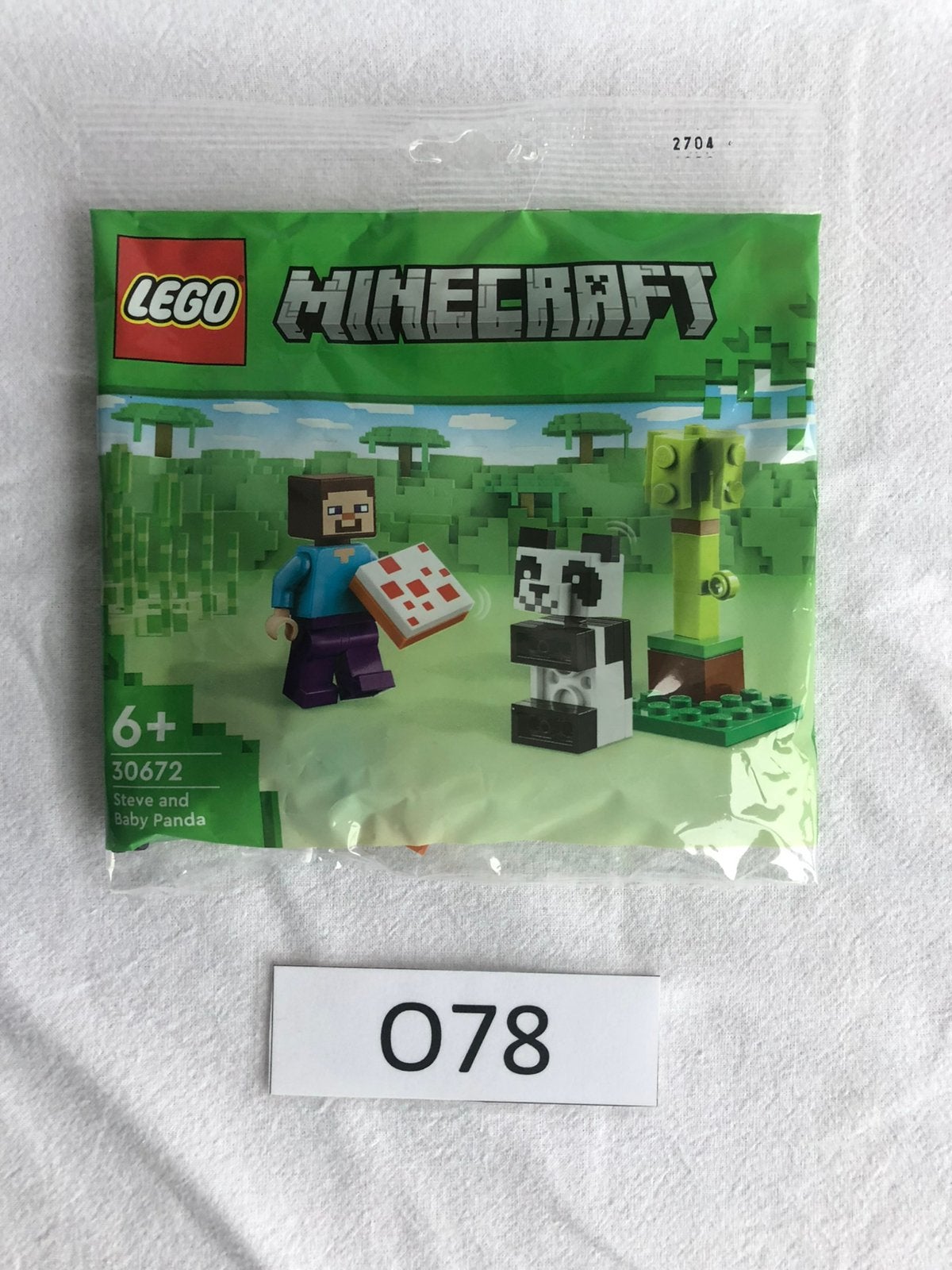 Lego Minecraft 30672 Steve & Babypanda polybag NIEUW - O78, Lego, Lego, Minecraft, Lego