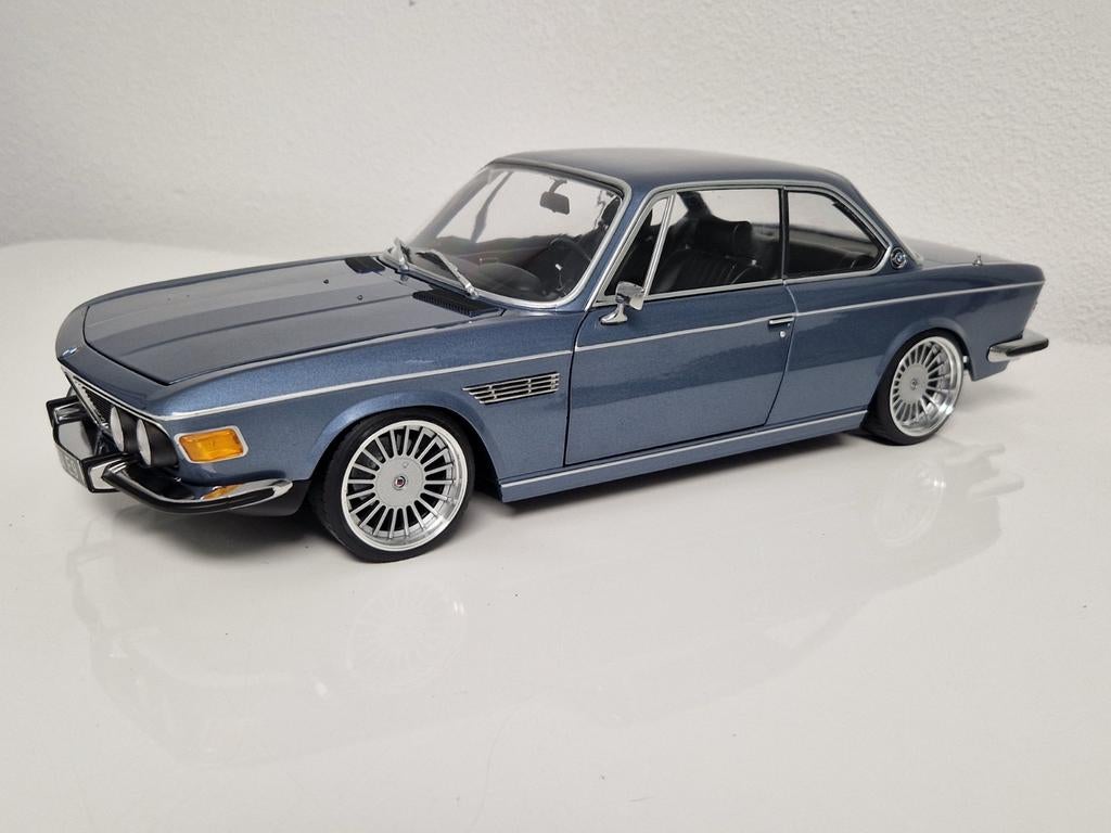 1:12 BMW e9 3.0 CSI Blauw met echte Aluminium Alpina velgen!, ., Nieuw, Ophalen of Verzenden, Kkscale / DDT