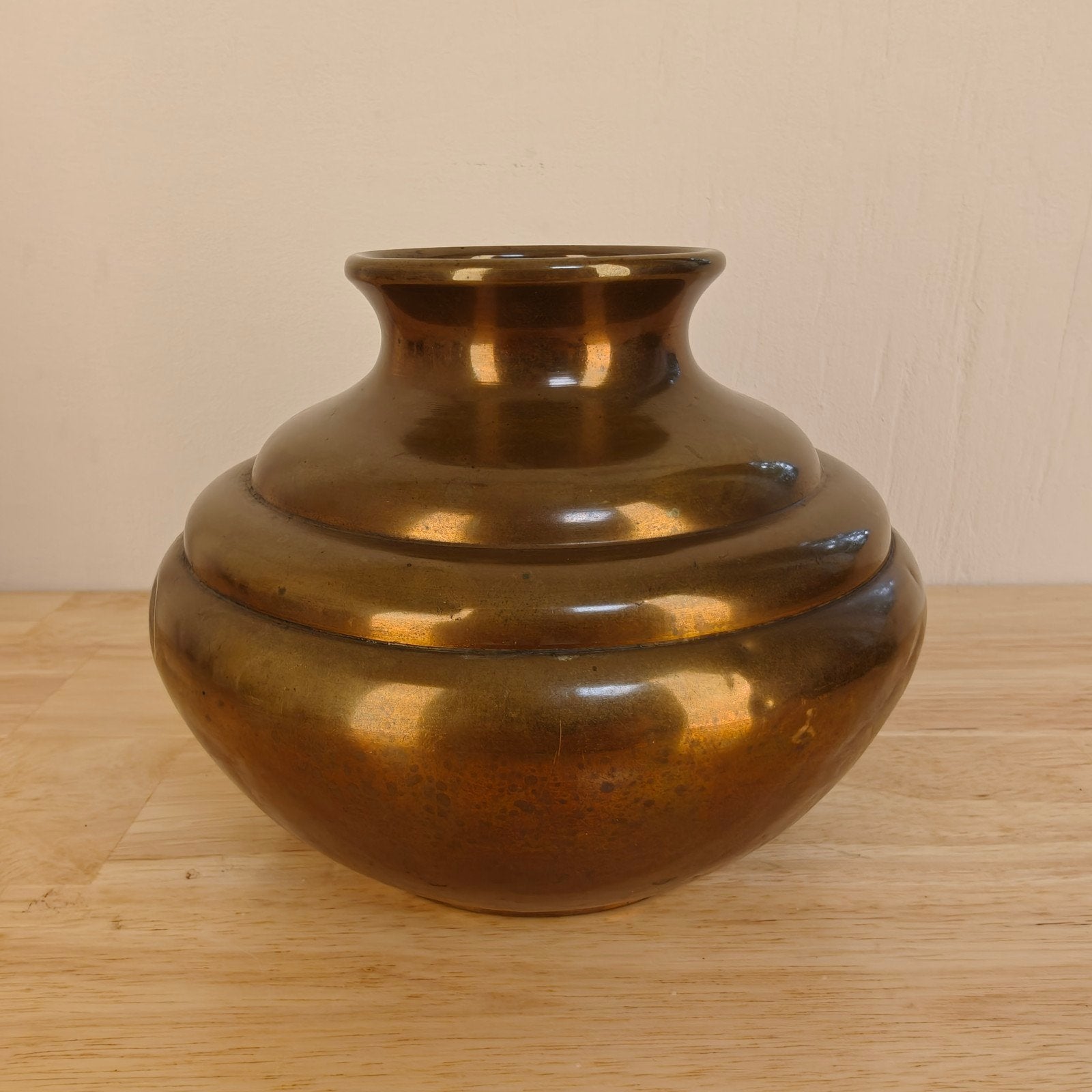 Vintage Rio Tiel Vaas / Pot - Echt Tombak Art Deco, Ophalen of Verzenden