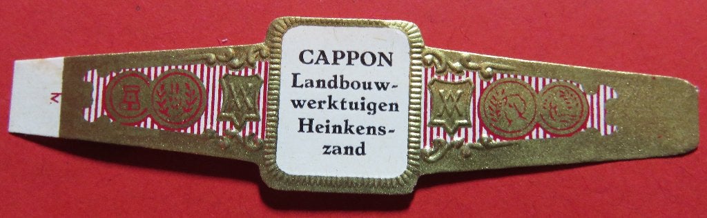 Sigarenbandje Reclamebandje CAPPON Heinkenszand, Verzenden, Gebruikt, Sigarenbandjes