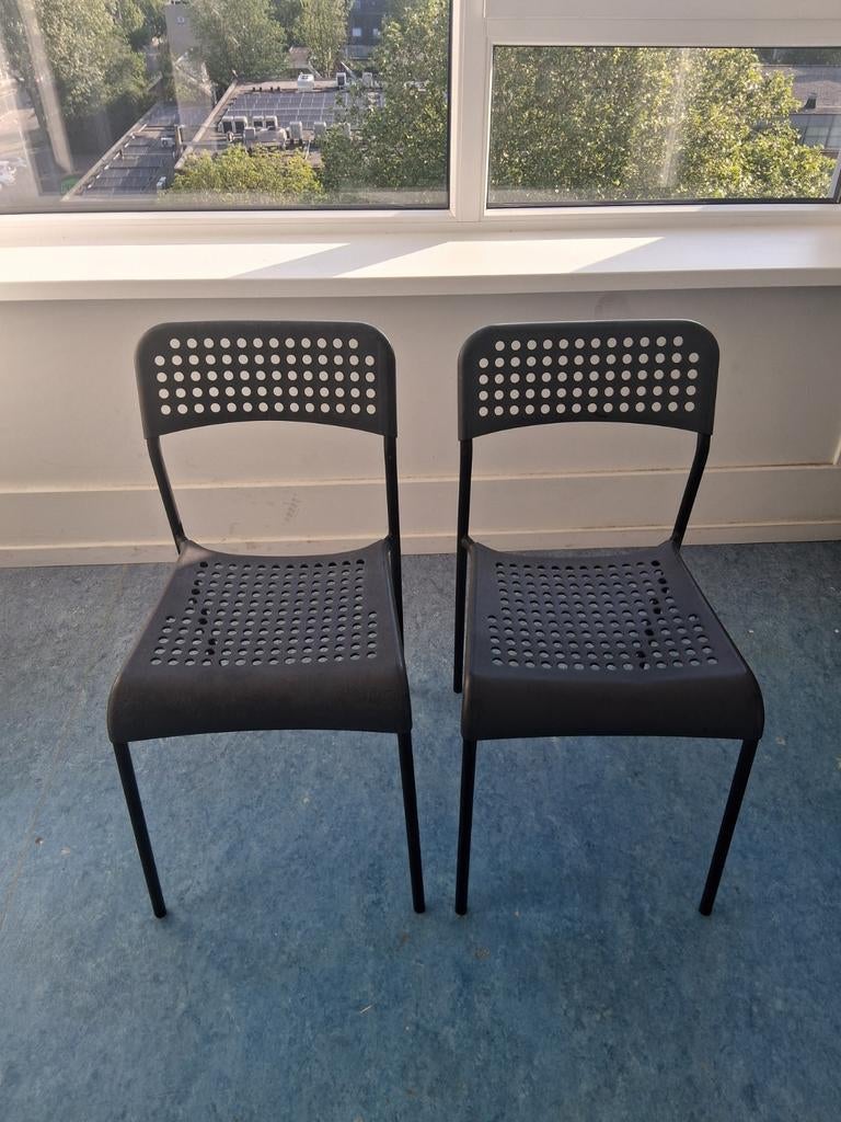2  x SANDSBERG
Eetkamerstoel, zwart, Tuin en Terras, Ophalen, Gebruikt, Kunststof