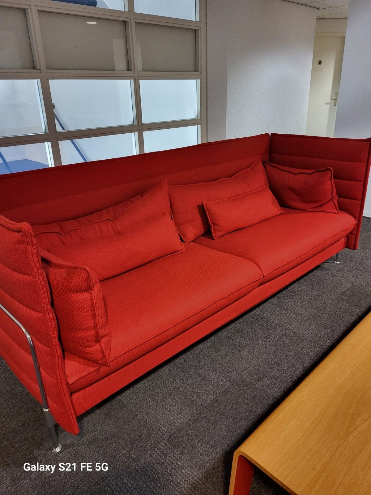 bankstel merk VITRA, Ophalen, Rechte bank met hoge leuning, 75 tot 100 cm, Zo goed als nieuw