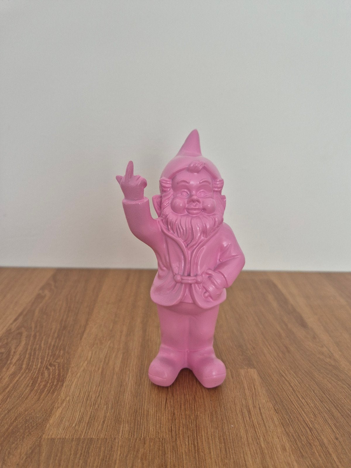 Roze Kabouter met Vingers omhoog - 15cm Polyester, Verzamelen, Ophalen of Verzenden, Nieuw