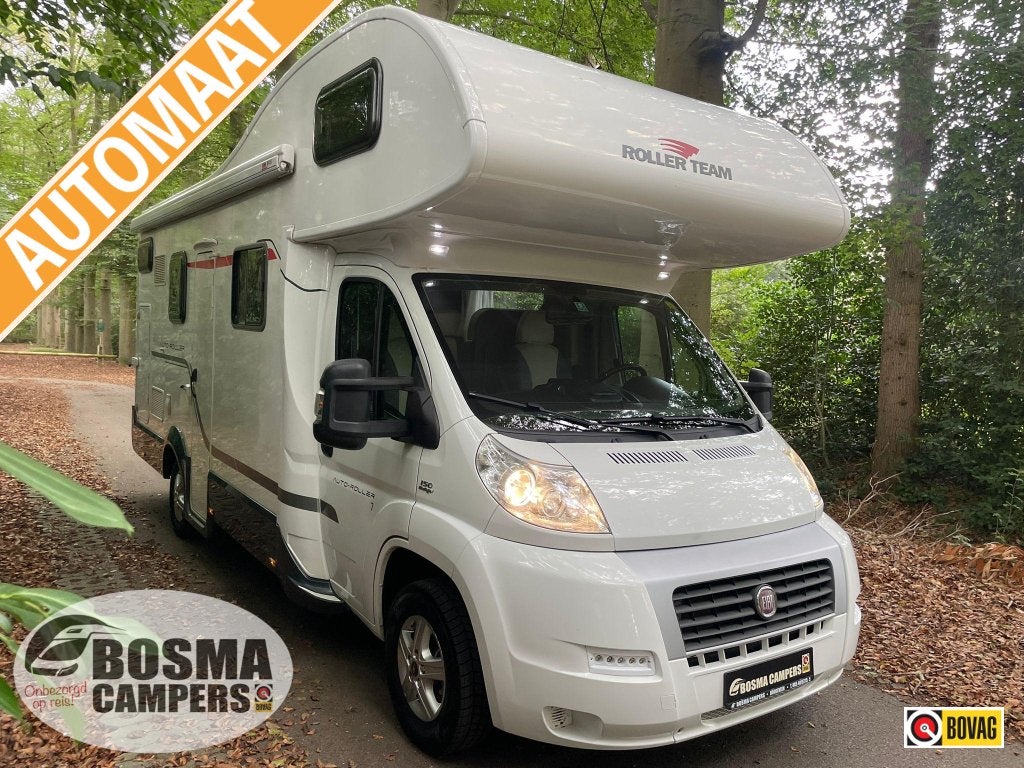Roller Team Auto Roller 7 Alkoof Automaat 7 Persoons Airco, Caravans en Kamperen, Campers, Alkoof, Ringverwarming, Fiat, Airbags