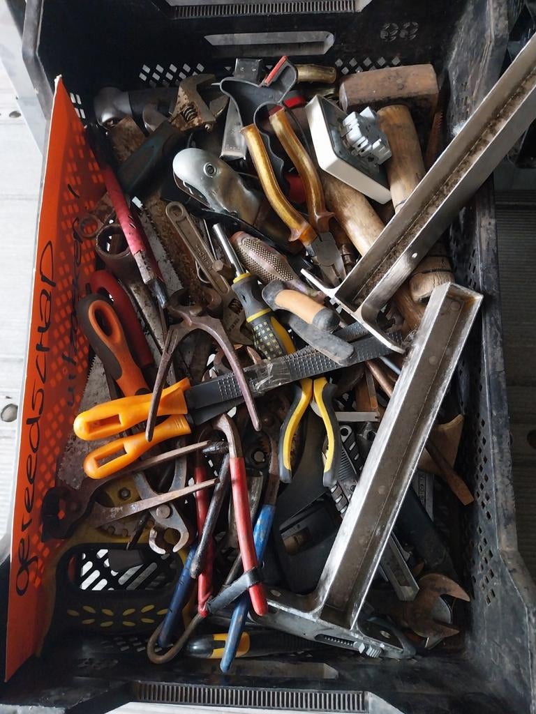 Gereedschap bak vol ., Doe-het-zelf en Verbouw, Metalen, Ophalen, Gebruikt, Overige metalen