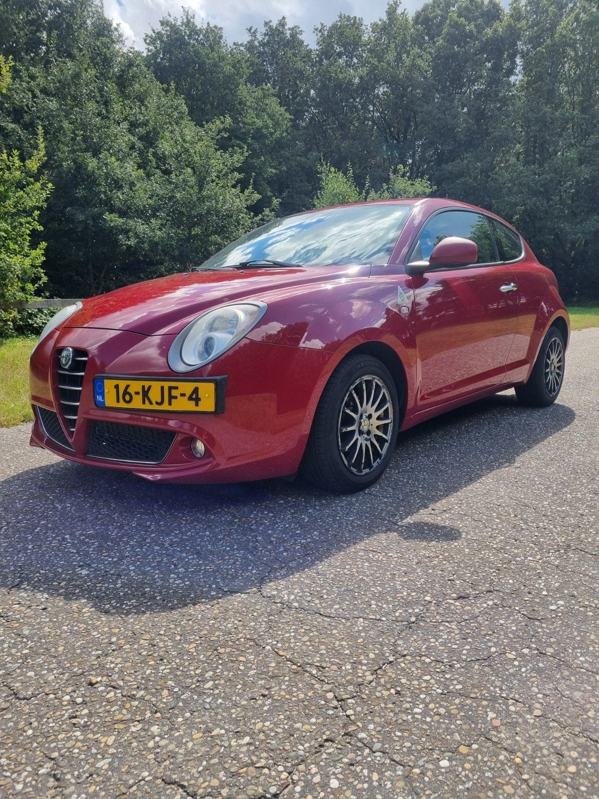 Alfa Romeo MiTo 1.4 16V 77KW Multi AIR 2009 Rood, Auto's, Voorwielaandrijving, Stof, 4 cilinders, 49 €/maand