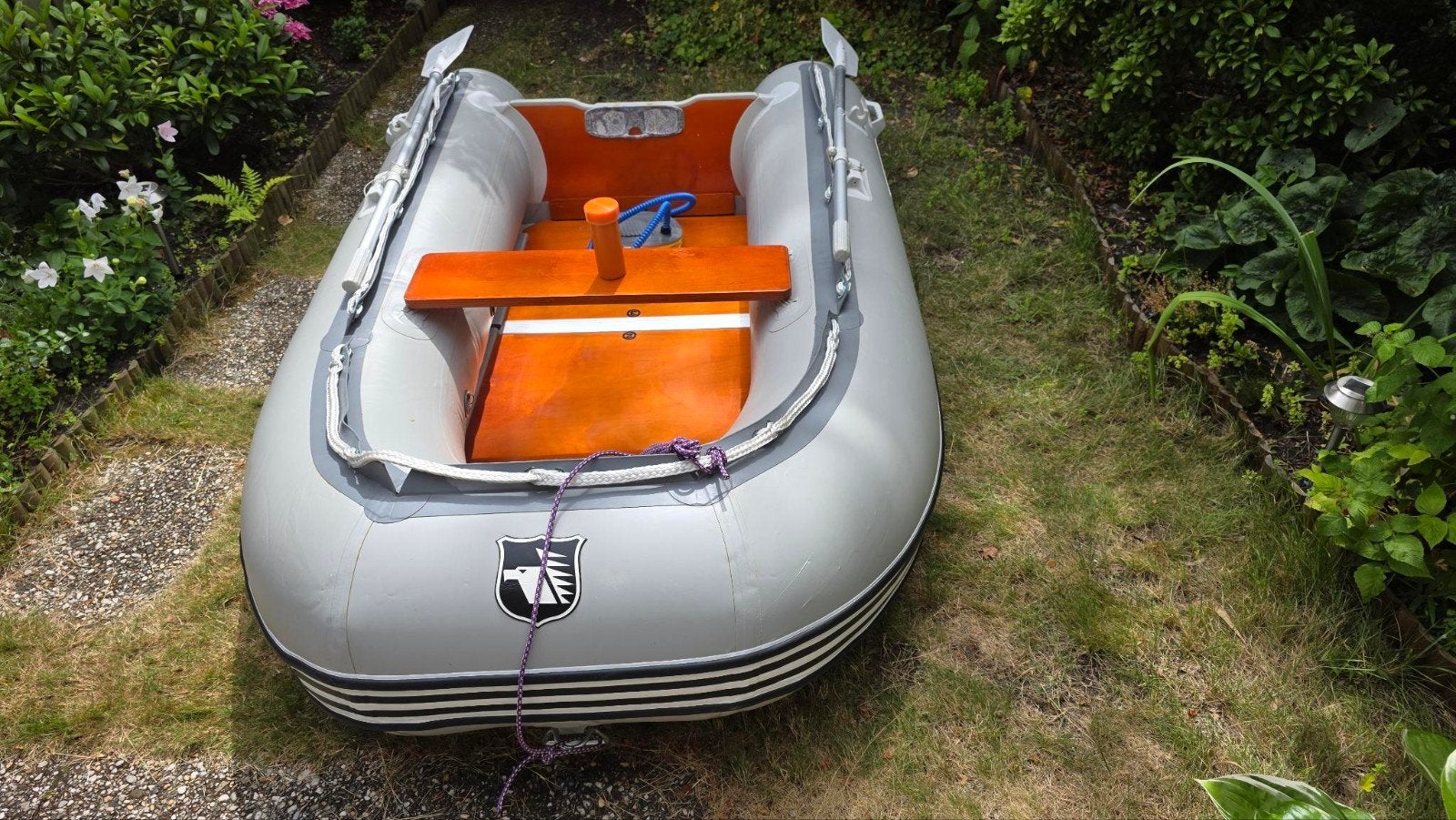 Maxxon Rubberboot 2.65m met stevige houten bodem, Watersport en Boten, Kano's, Ophalen