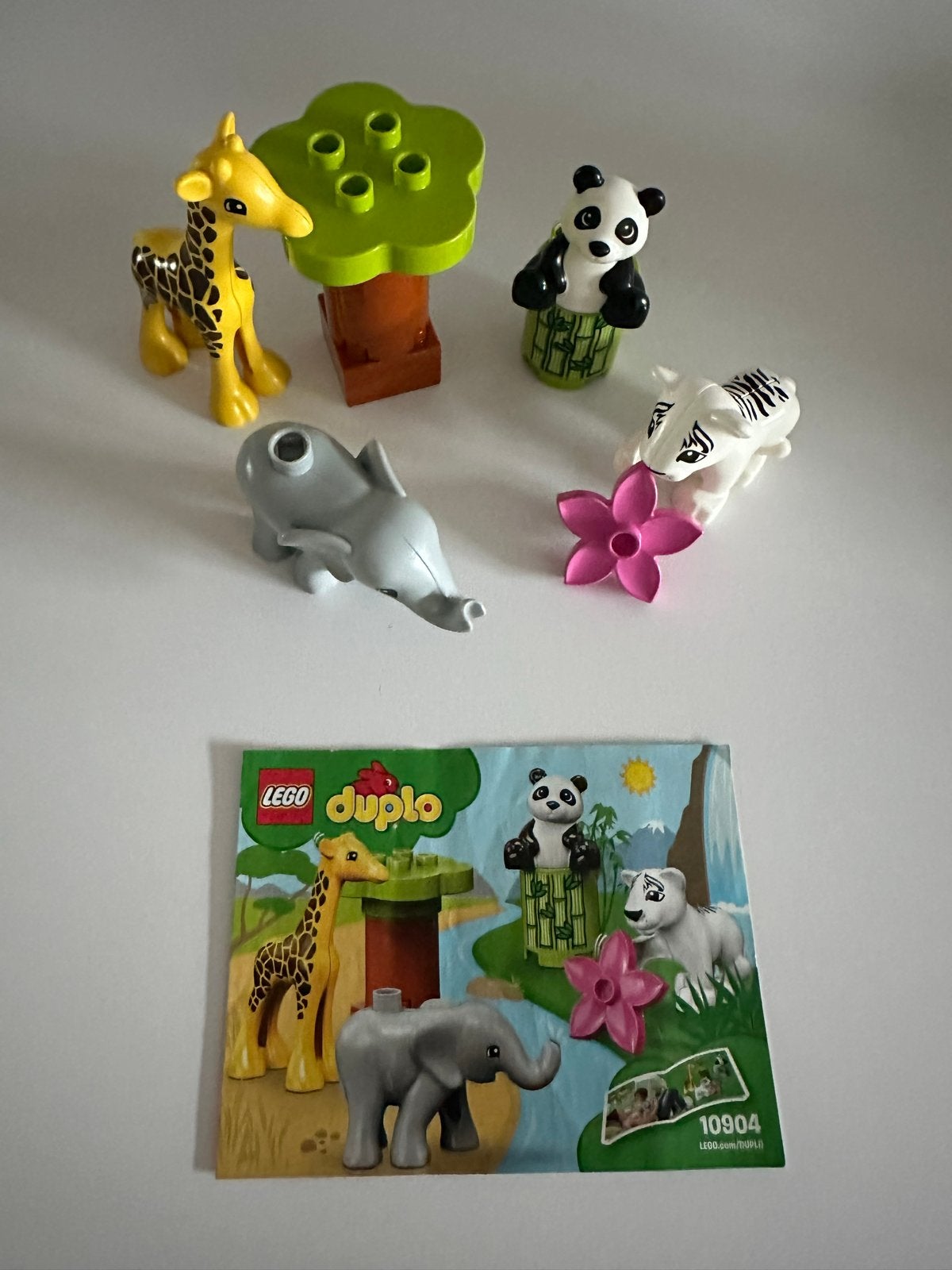 LEGO Duplo 10904 Dieren set met o.a. panda en giraf., Overige thema's, Ophalen of Verzenden, Zo goed als nieuw, Compleet