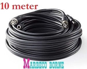Coaxkabel combi voor camera`s 10 meter voor camera systeem, 10 meter of meer, Nedis, Nieuw, Info@marbeco.nl