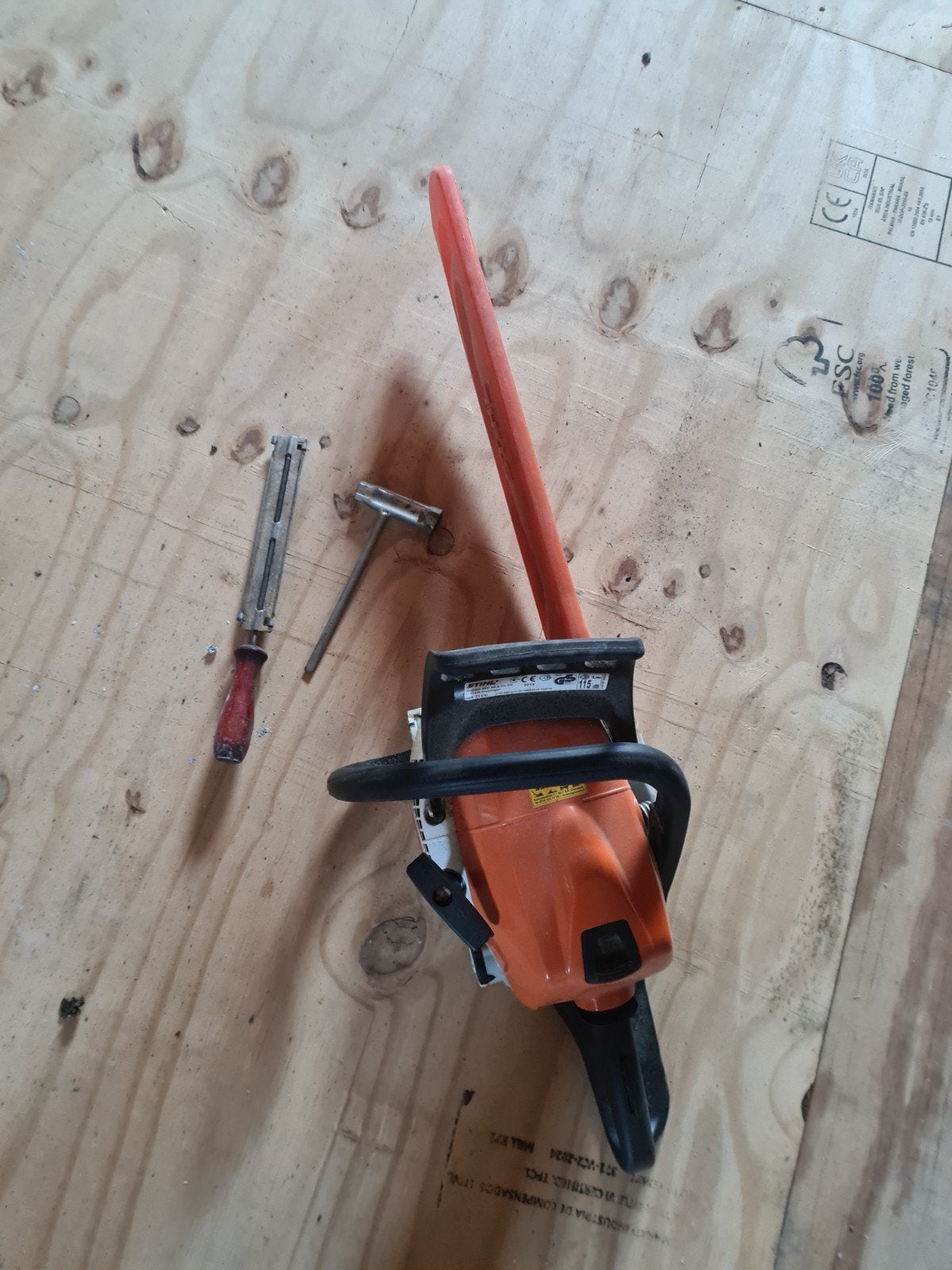 stihl ms 211, Ophalen, Gebruikt