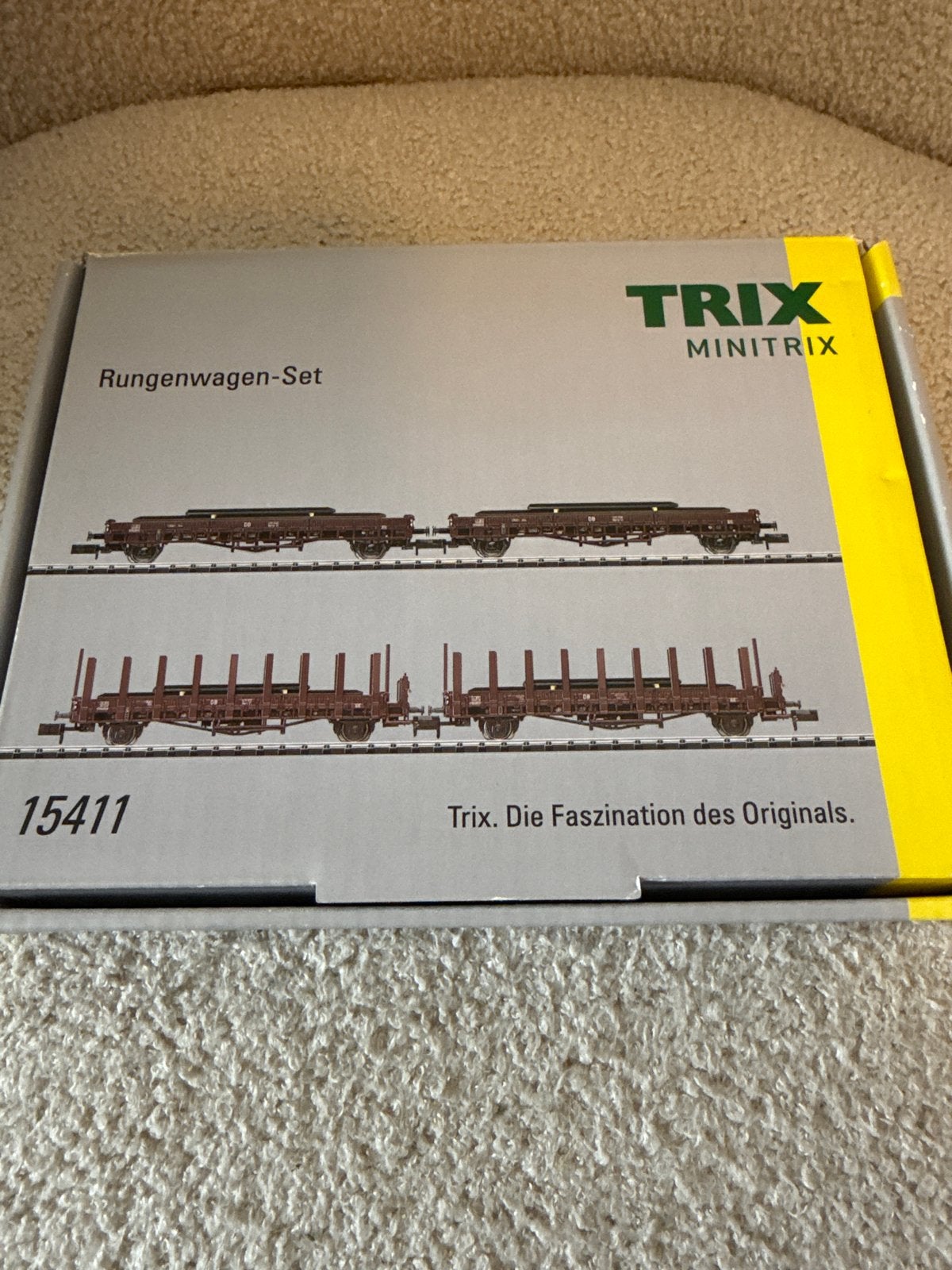 Trix Minitrix 15411 Rungenwagen-Set (4-delig), Hobby en Vrije tijd, Gelijkstroom, Trix, Ophalen of Verzenden, Analoog