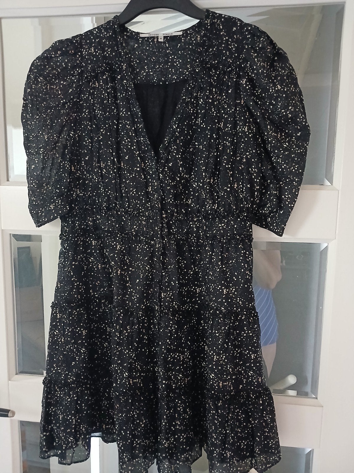 Second Female jurk met print, maat M, Kleding | Dames, Maat 38/40 (M), Second Female, Zwart, Ophalen of Verzenden
