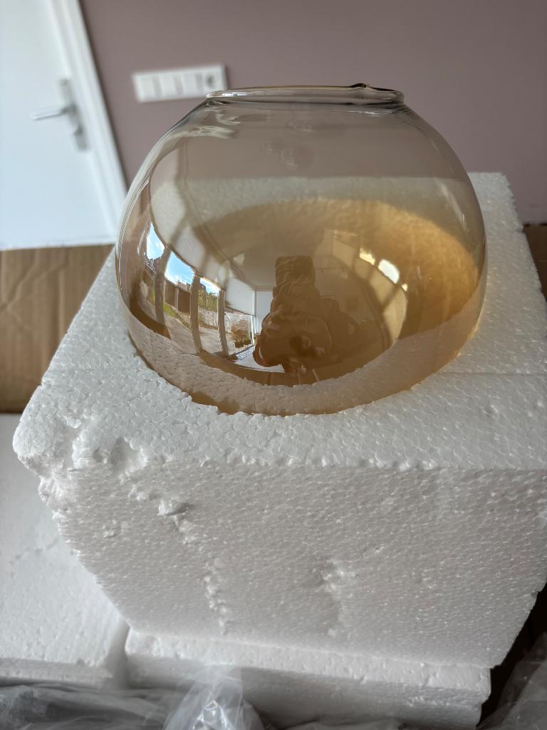 Gloednieuwe Las Sola plafond hanglamp (3 bollen), Ophalen, Nieuw, Glas, Minder dan 50 cm