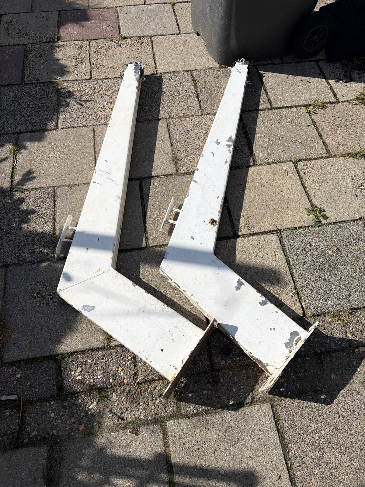 Aluminium davits met ijzeren bodemplaat, Ophalen of Verzenden, Gebruikt, Overige typen