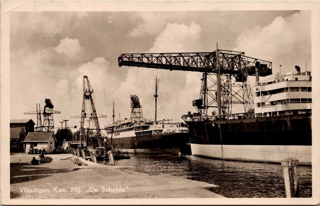 Vlissingen - 12 oude ansichtkaarten II, Verzamelen, Ansichtkaarten | Nederland, Verzenden, 1940 tot 1960, Gelopen, Zeeland