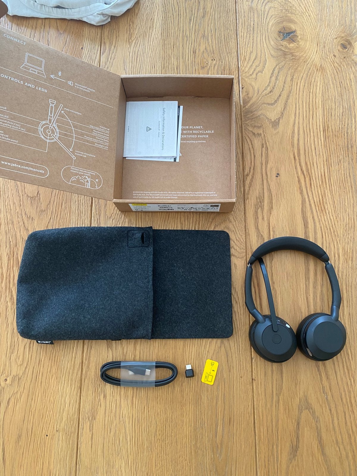 Koptelefoon Jabra Evolve2 55 nieuw in doos met oplader, Computers en Software, Headsets, Nieuw, Ophalen of Verzenden, Draadloos