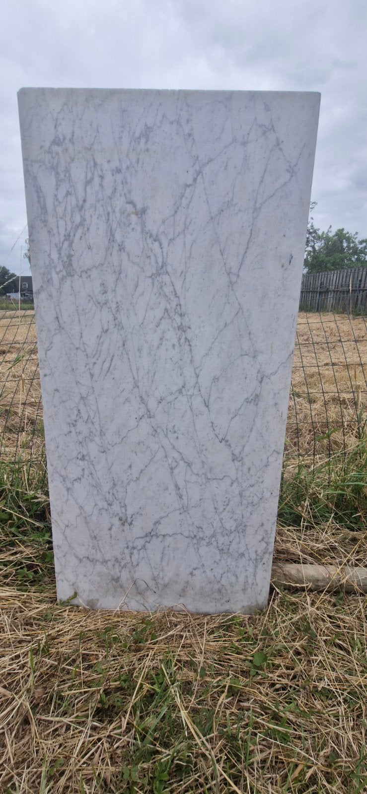 Marmeren blad 55x155x2 cm - enkele krassen, Ophalen, Gebruikt