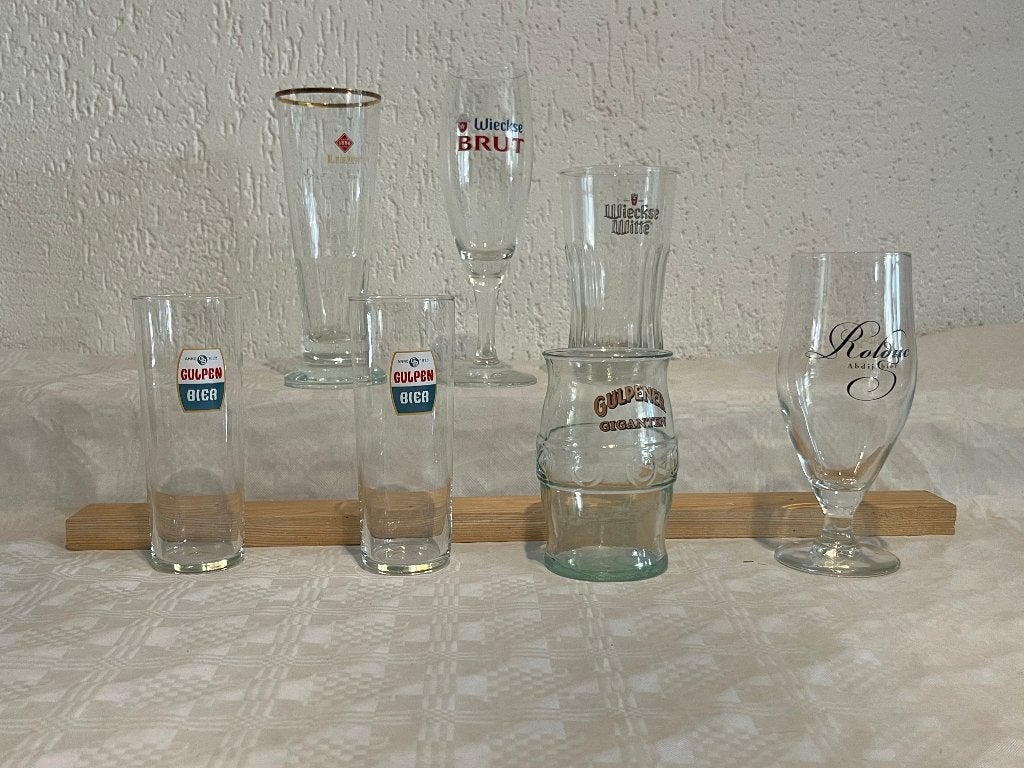Bierglazen uit Limburg: Gulpener, De Leeuw, Wieckse, Rolduc, Ophalen, Glas of Glazen, Gebruikt, Gulpener