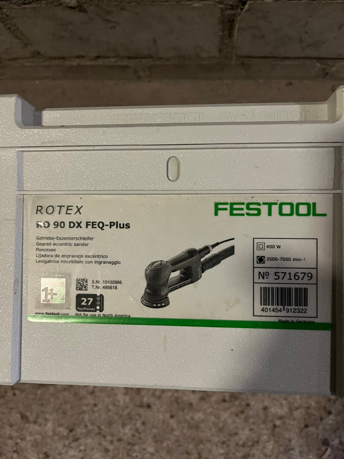 Festool schuurmachine rotex, Ophalen, Zo goed als nieuw, Elektrisch