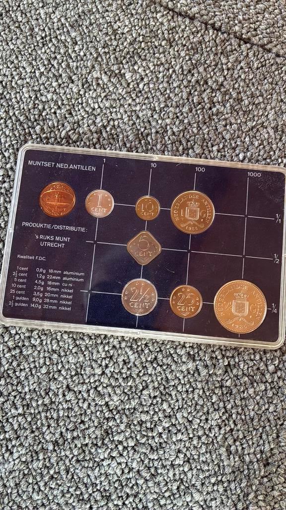 Nederlandse Antillen fdc muntset 1985, Postzegels en Munten, Munten | Nederland, Ophalen of Verzenden, Koningin Beatrix, Overige waardes