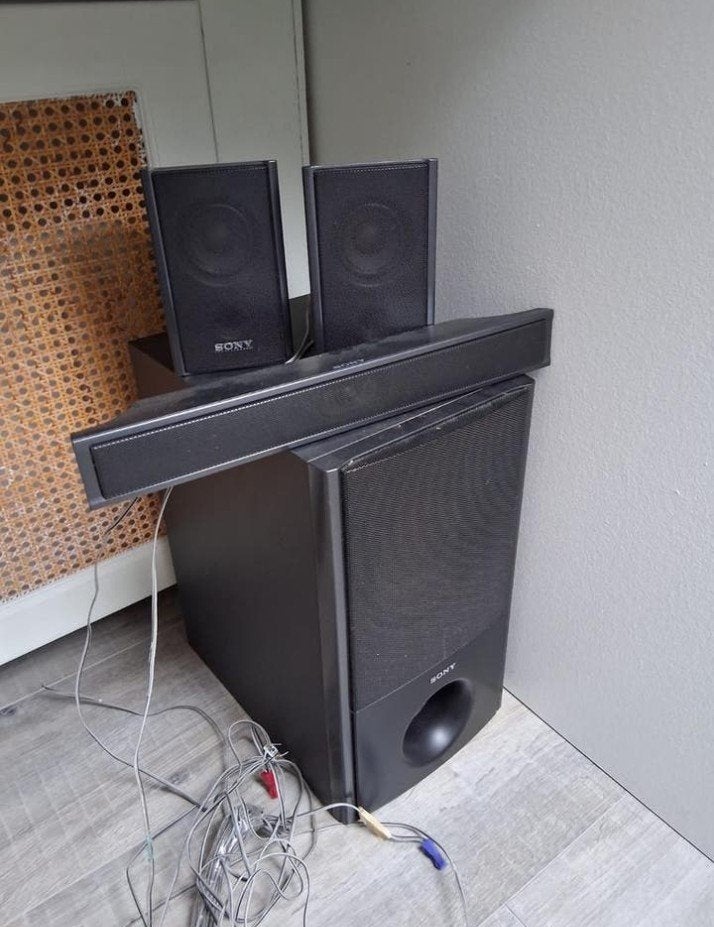 Sony Surround Sound Systeem met Vogel's Standaarden, Gebruikt, Geschikt voor surround/home cinema, Ophalen of Verzenden, Surroundset