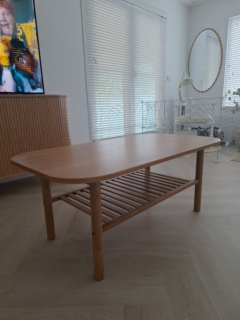 Salon tafel  evt set met dresdoir en kastje, Ophalen, 50 – 75, 100 tot 150 cm, Eikenhout