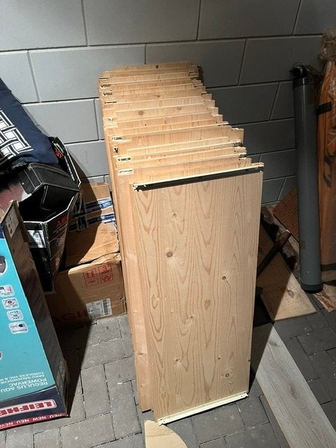 23 Wedeka legborden / legplanken ongelakt voor stelling, Huis en Inrichting, Ophalen, Zo goed als nieuw