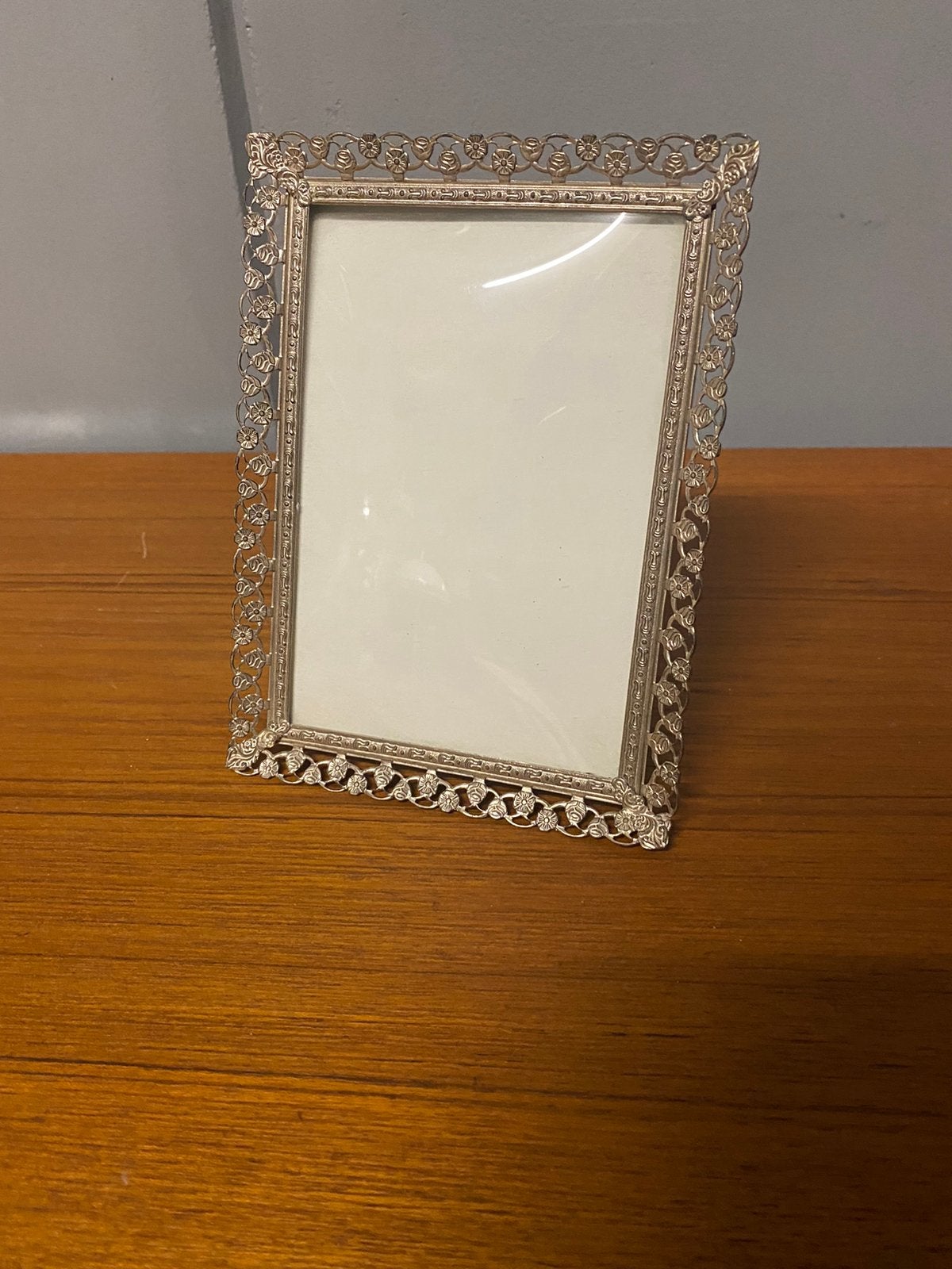 Oud fotolijstje vintage jaren bol glas, ., Vintage, Zo goed als nieuw, 2de hands
