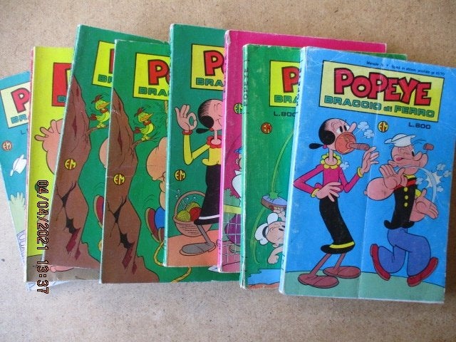 adv0694 popeye pocket italiaans 5, Boeken, Stripboeken, Eén stripboek, Ophalen, Gelezen