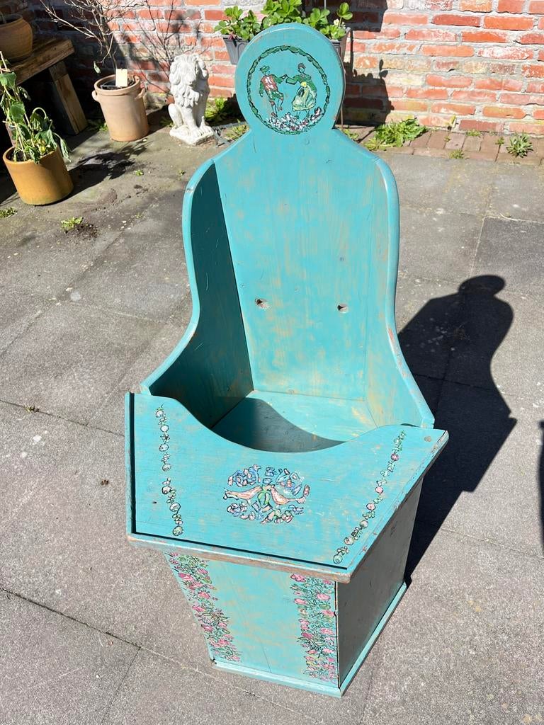Antieke Kinderstoel - Uniek Handgeschilderd Design, Kinderen en Baby's, Kinderstoelen, Ophalen, Gebruikt, Overige typen