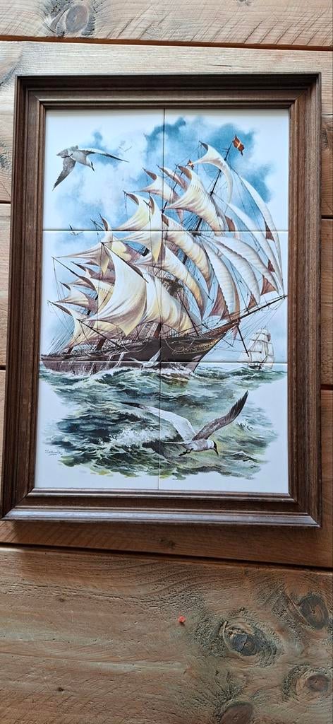 Prachtig tegeltableau J.C.V. Hunnik zijlschip, Ophalen