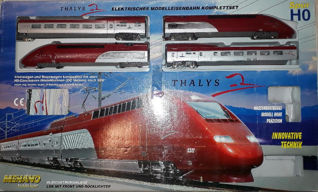 Mahano Thalys treinset 4 delig NIEUW met rails en trafo € 99, Overige merken, Treinset, Gelijkstroom, Analoog