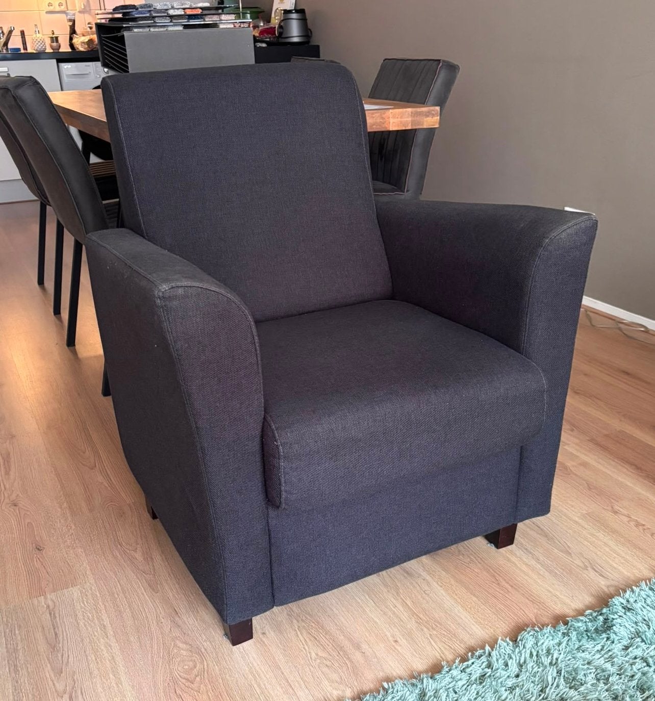 Fauteuil stoel, Huis en Inrichting, Fauteuils, Ophalen, Gebruikt, Minder dan 75 cm, Stof