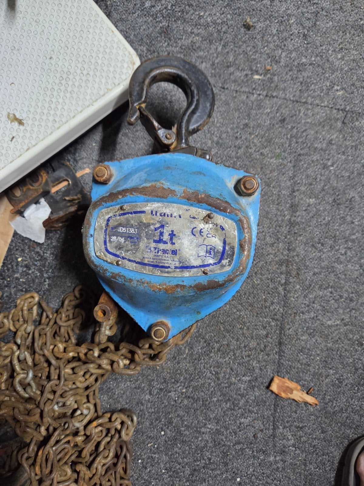 Tractel Takel 1 Ton - Gebruikte Kettingtakel, Ophalen, Gebruikt, Handmatig