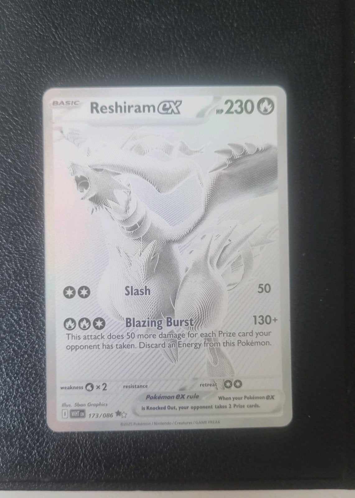 Reshiram ex 173, clean, Ophalen of Verzenden
