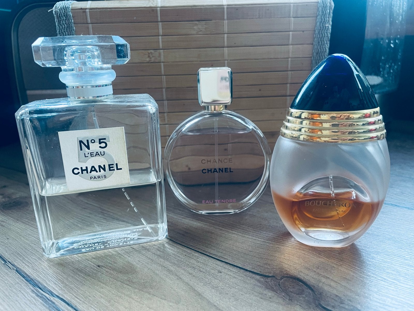 Chanel N5 L'Eau, Chanel Chance Eau Tendre & Boucheron, Ophalen of Verzenden, Gebruikt