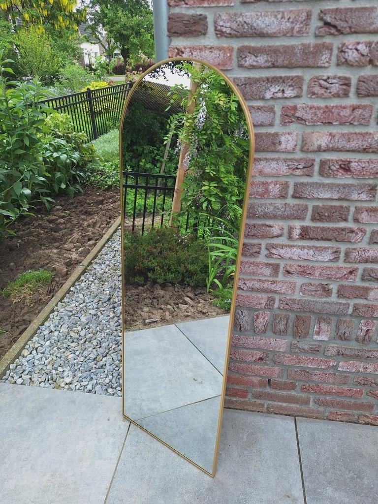 Spiegel met Goud lijst inclusief ophang systeem 120x40cm, Ophalen, Minder dan 50 cm, 100 tot 150 cm, Nieuw